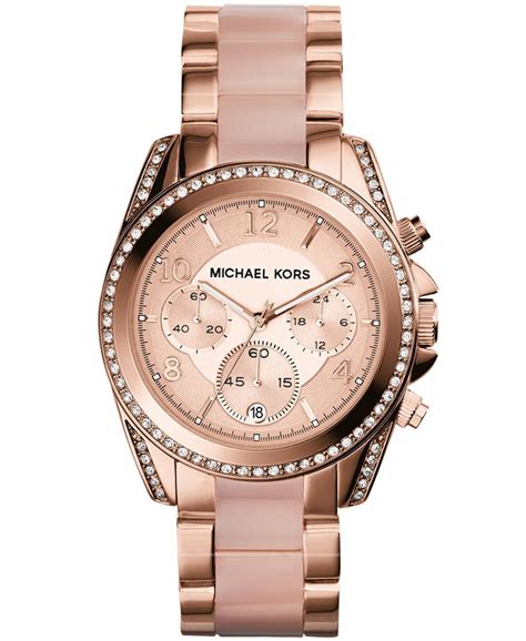 michael kors blair blush watch for ladies|More.